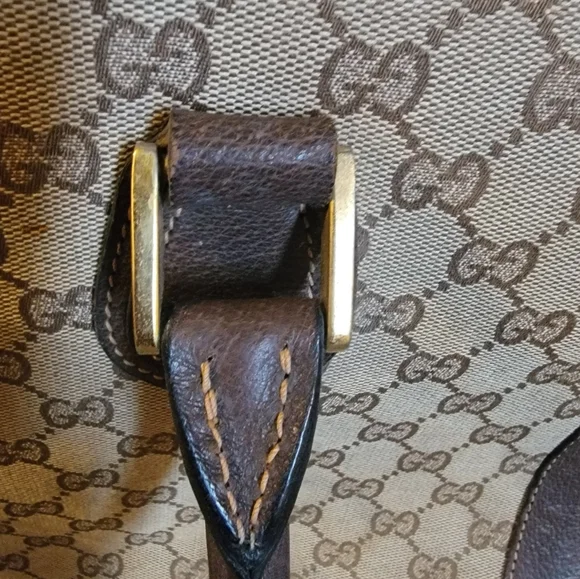 Gucci GG Boston weekender LARGE Carryall travel luggage Vintage Authentic Rare - Picture 12 of 14
